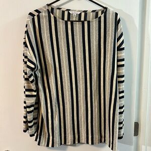 LL Bean Signature Stripped Shirt, SZ M.